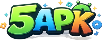 5 apk সাইটের নীল লোগো